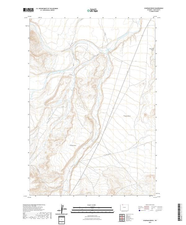 Chapman Bench, WY — USGS 7.5-minute topo (2021)