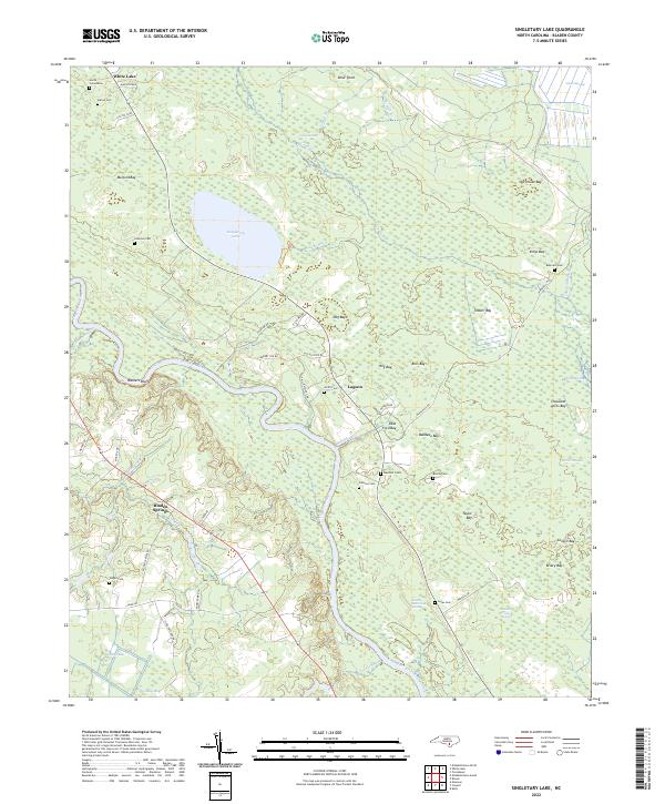 Singletary Lake, NC — USGS 7.5-minute topo (2022)