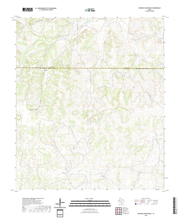 Rocking Chair Ranch, TX — USGS 7.5-minute topo (2022)