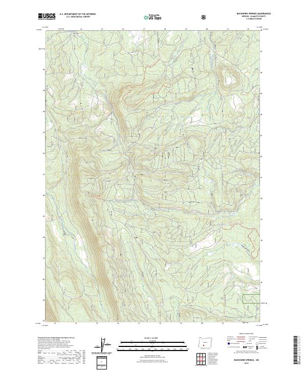 Buckhorn Springs, OR — USGS 7.5-minute topo (2023)