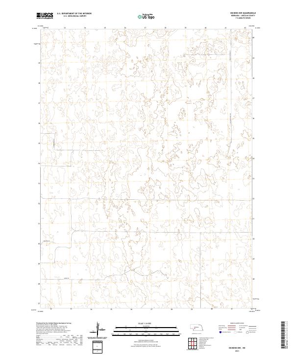 Dickens NW, NE — USGS 7.5-minute topo (2021)