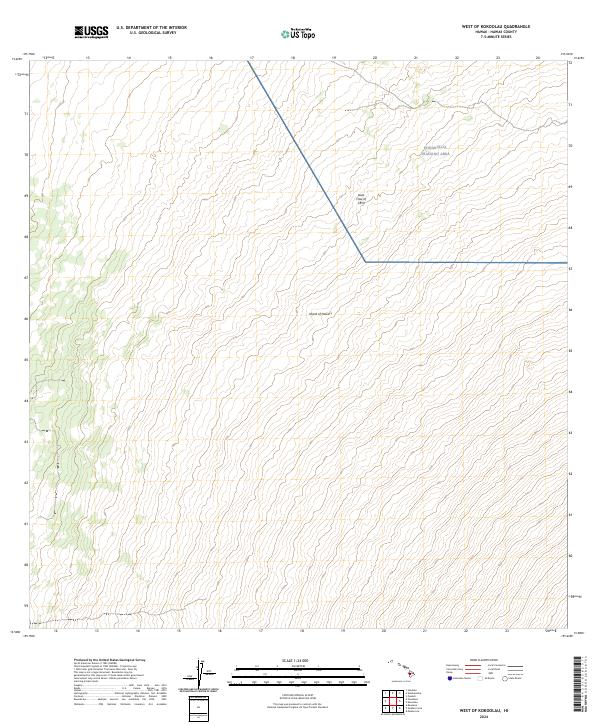 West of Kokoolau, HI — USGS 7.5-minute topo (2024)