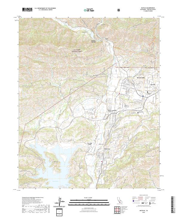Matilija, CA — USGS 7.5-minute topo (2022)
