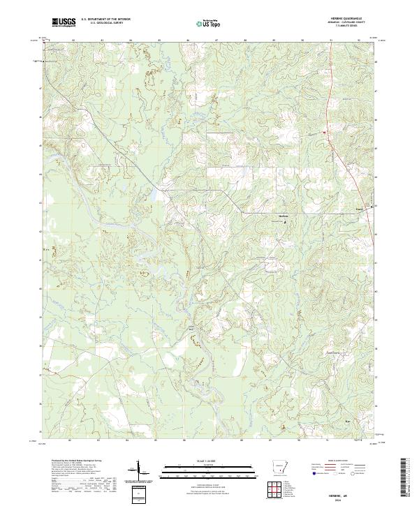 Herbine, AR — USGS 7.5-minute topo (2024)