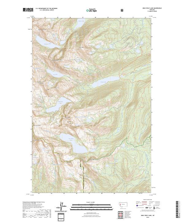 Gray Wolf Lake, MT — USGS 7.5-minute topo (2024)