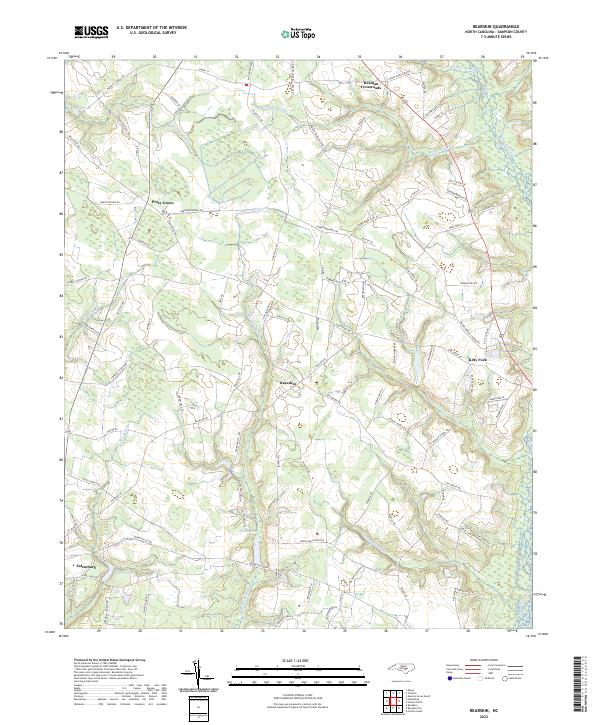 Bearskin, NC — USGS 7.5-minute topo (2022)