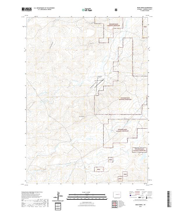 Bear Creek, WY — USGS 7.5-minute topo (2021)