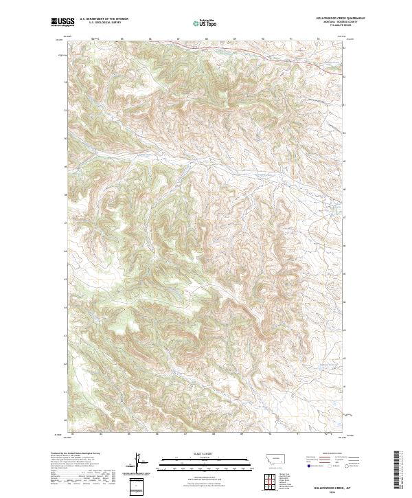 Hollowwood Creek, MT — USGS 7.5-minute topo (2024)