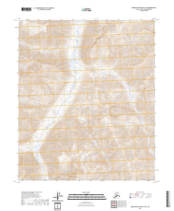 Demarcation Point A-5 NE, AK — USGS 7.5-minute topo (2023)