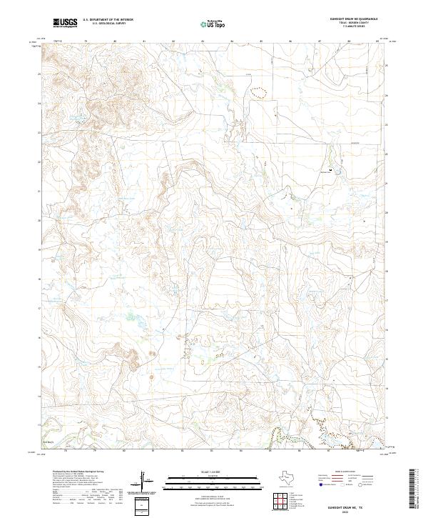 Gunsight Draw NE, TX — USGS 7.5-minute topo (2022)