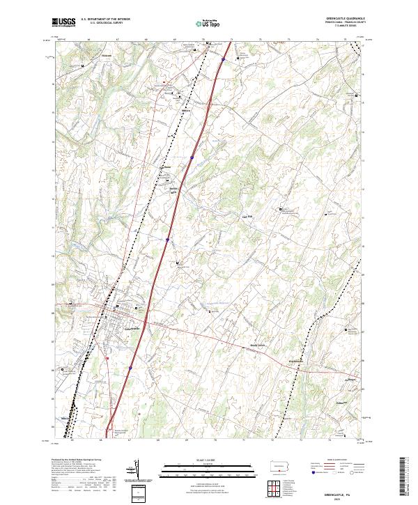 Greencastle, PA — USGS 7.5-minute topo (2023)