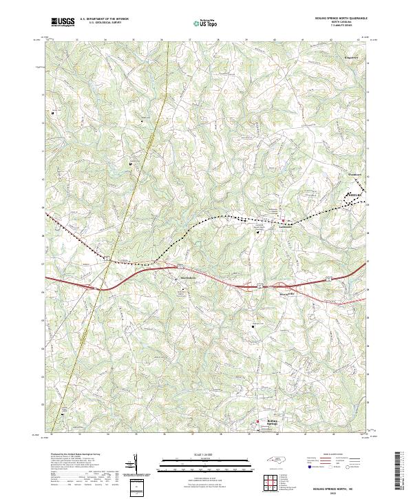 Boiling Springs North, NC — USGS 7.5-minute topo (2022)