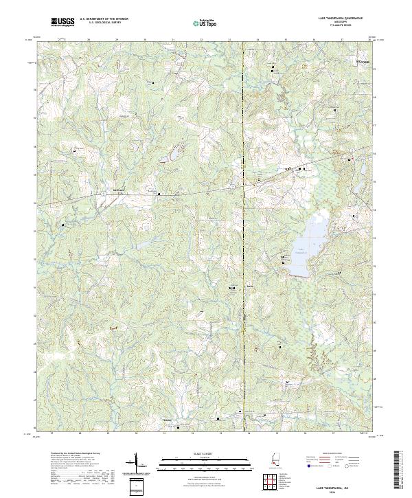 Lake Tangipahoa, MS — USGS 7.5-minute topo (2024)