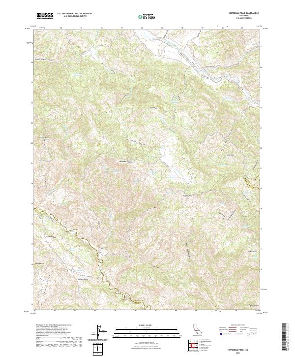 Hepsedam Peak, CA — USGS 7.5-minute topo (2021)