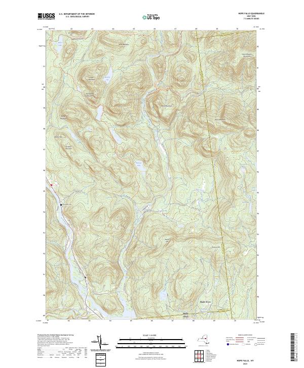 Hope Falls, NY — USGS 7.5-minute topo (2023)