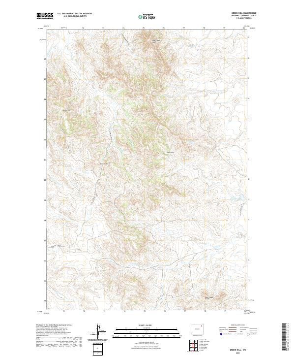 Green Hill, WY — USGS 7.5-minute topo (2021)