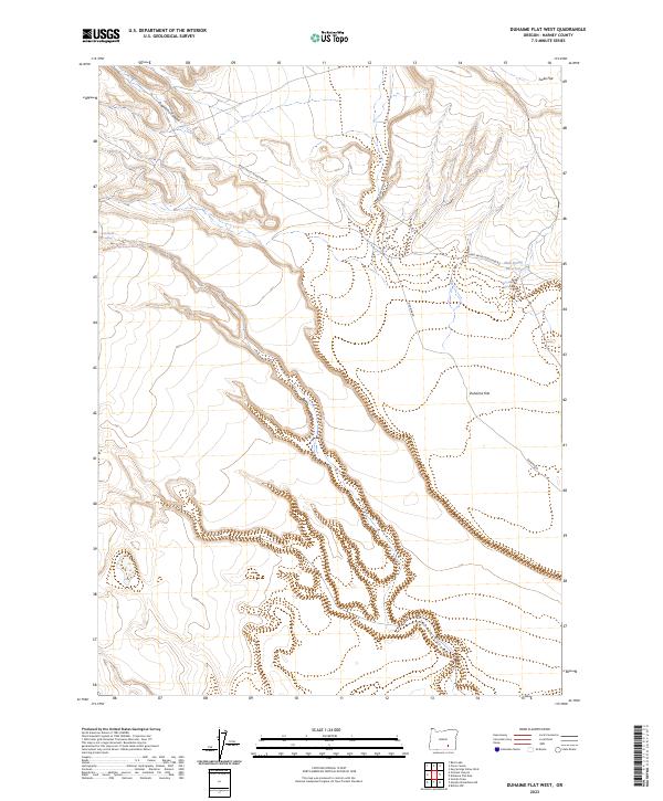Duhaime Flat West, OR — USGS 7.5-minute topo (2023)