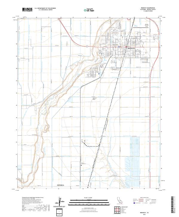 Brawley, CA — USGS 7.5-minute topo (2021)