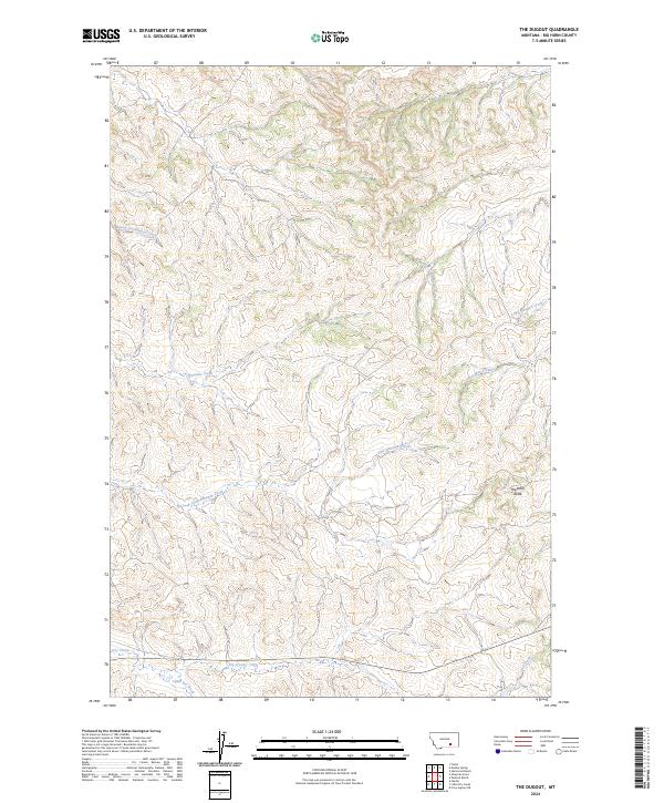The Dugout, MT — USGS 7.5-minute topo (2024)