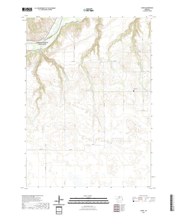 Carns, NE — USGS 7.5-minute topo (2021)