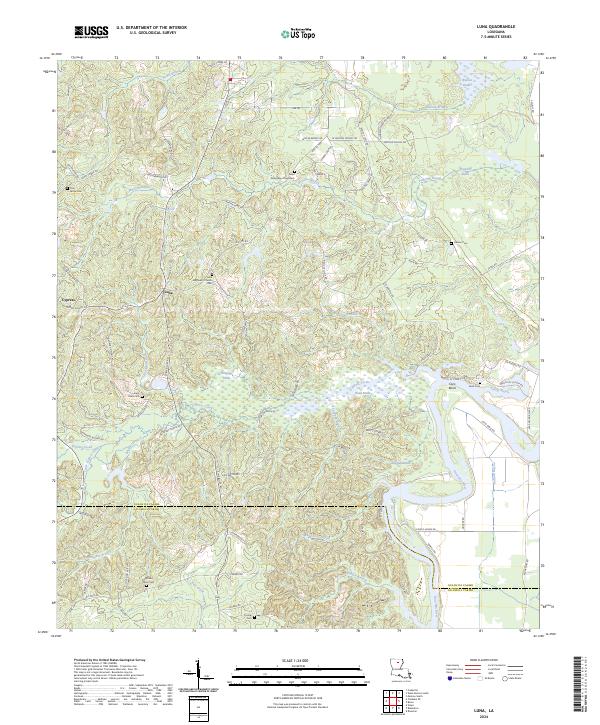 Luna, LA — USGS 7.5-minute topo (2024)