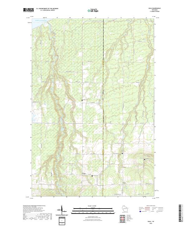 Oulu, WI — USGS 7.5-minute topo (2022)