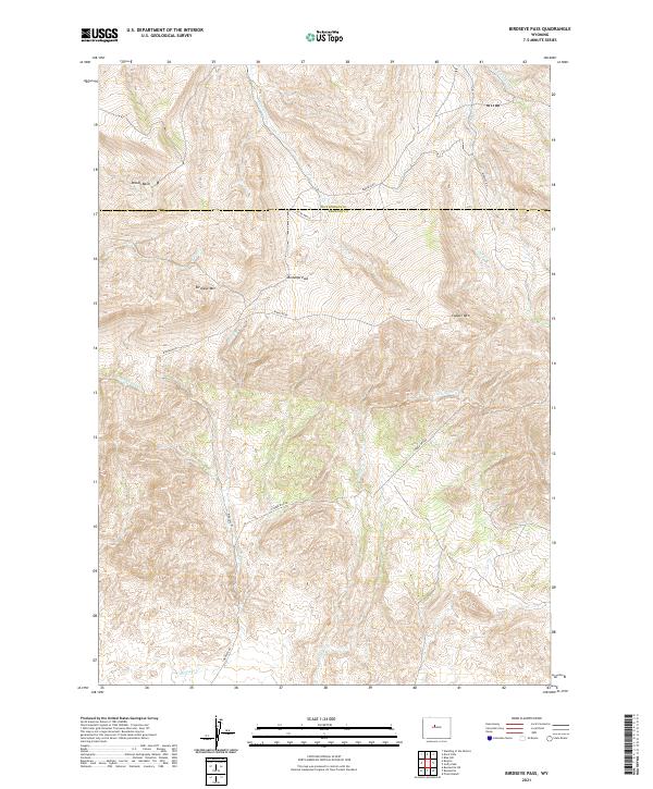 Birdseye Pass, WY — USGS 7.5-minute topo (2021)