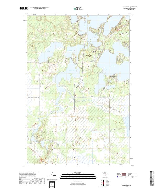 Minnewawa, MN — USGS 7.5-minute topo (2022)