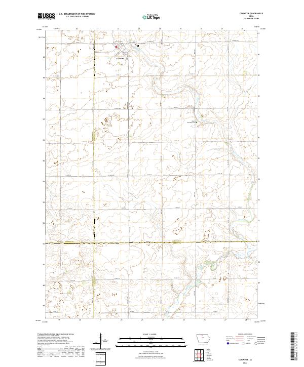 Corwith, IA — USGS 7.5-minute topo (2022)