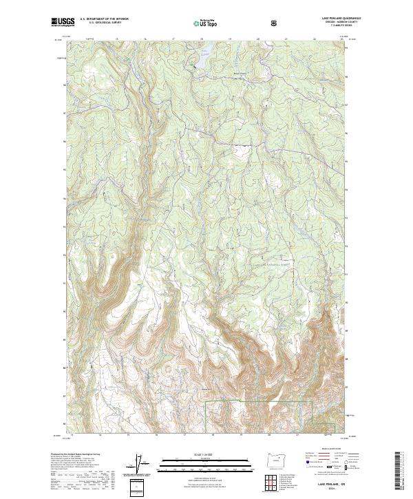 Lake Penland, OR — USGS 7.5-minute topo (2024)