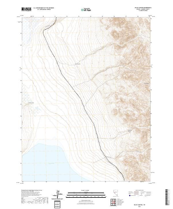 Gillis Canyon, NV — USGS 7.5-minute topo (2021)