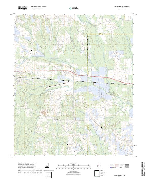Uniontown East, AL — USGS 7.5-minute topo (2024)