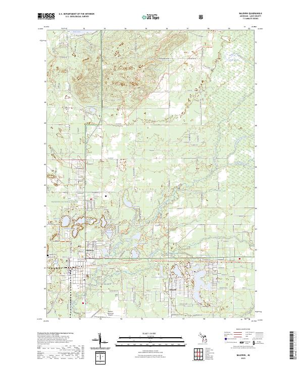 Baldwin, MI — USGS 7.5-minute topo (2023)