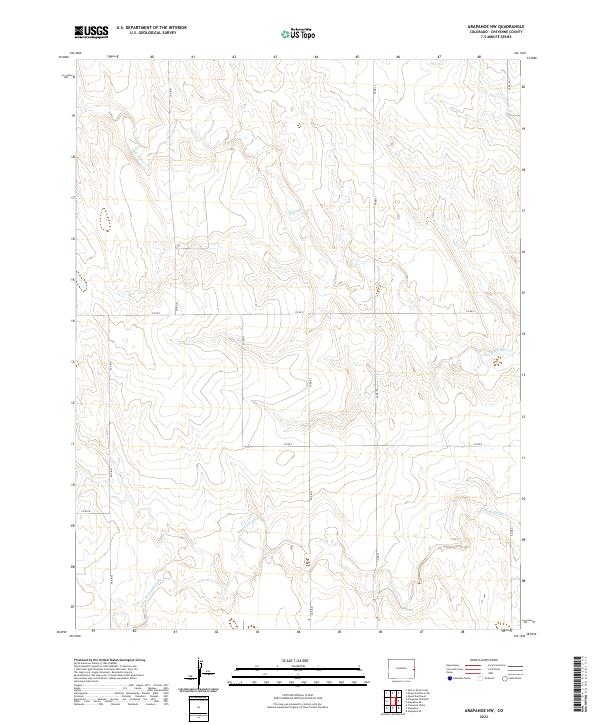 Arapahoe NW, CO — USGS 7.5-minute topo (2022)