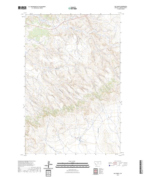 Hill Ranch, MT — USGS 7.5-minute topo (2024)