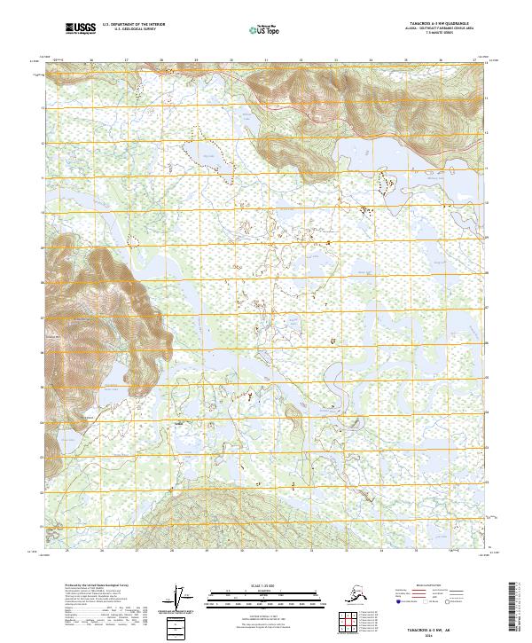 Tanacross A-3 NW, AK — USGS 7.5-minute topo (2024)