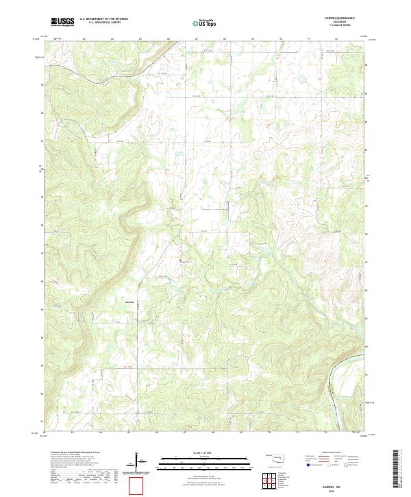 Carson, OK — USGS 7.5-minute topo (2022)
