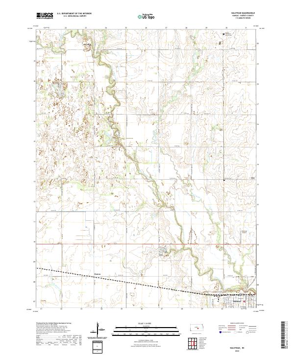 Halstead, KS — USGS 7.5-minute topo (2022)