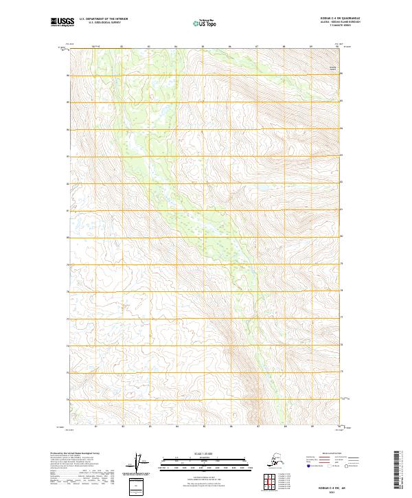 Kodiak C-4 SW, AK — USGS 7.5-minute topo (2021)