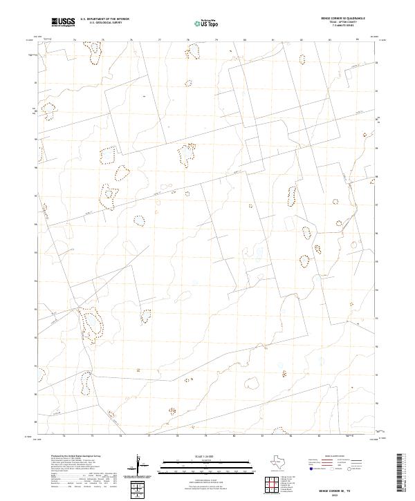 Benge Corner SE, TX — USGS 7.5-minute topo (2022)