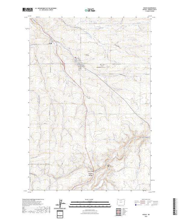 Wasco, OR — USGS 7.5-minute topo (2024)