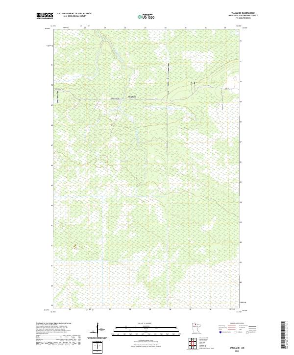 Wayland, MN — USGS 7.5-minute topo (2022)