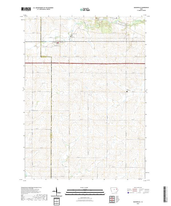 Masonville, IA — USGS 7.5-minute topo (2022)