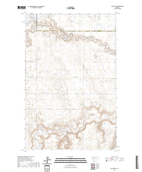 Collins NW, MT — USGS 7.5-minute topo (2024)