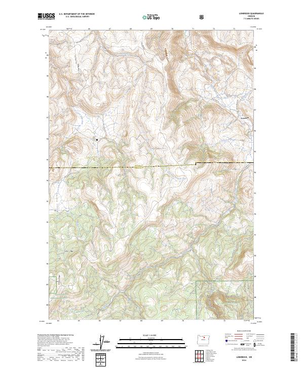 Lonerock, OR — USGS 7.5-minute topo (2024)