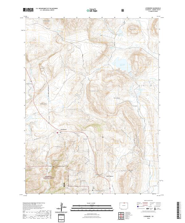 Livermore, CO — USGS 7.5-minute topo (2022)