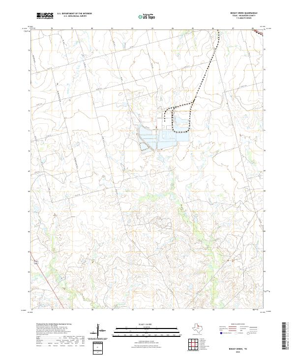 Boggy Creek, TX — USGS 7.5-minute topo (2022)