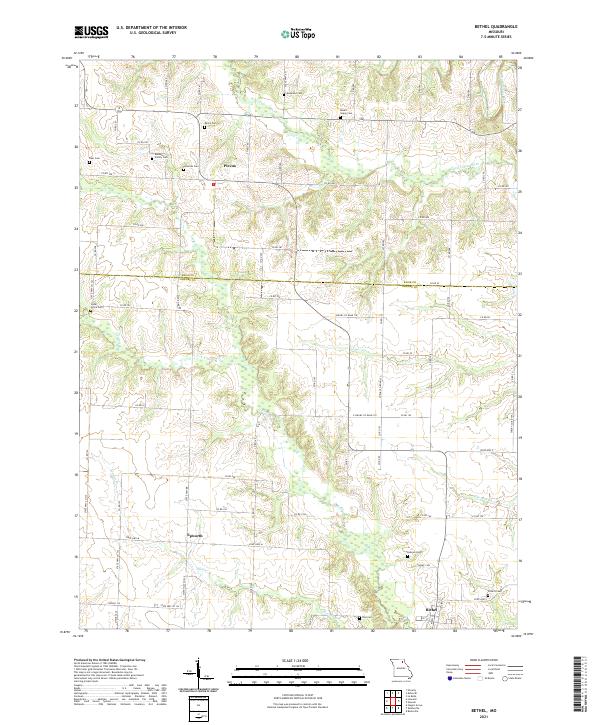 Bethel, MO — USGS 7.5-minute topo (2021)