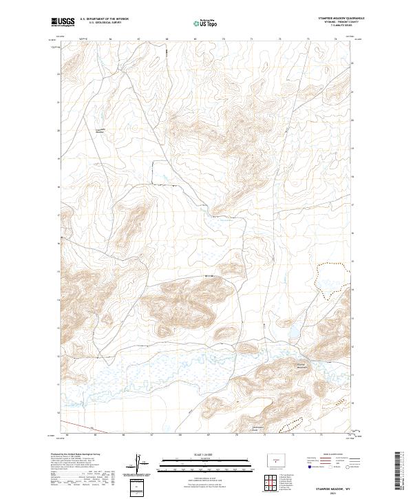 Stampede Meadow, WY — USGS 7.5-minute topo (2021)