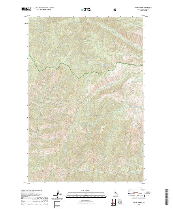 Mount George, ID — USGS 7.5-minute topo (2024)